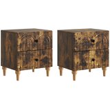 vidaXL Noćni ormar s ladicama 2 pcs Dimljeni hrast 43 x 34 5 x 48 cm - Dimljeni hrast 2 | shoptok.hr