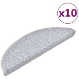  Prostirke za stepenice 10 kom 56x17x3 cm svijetlo sive poluokrugle | shoptok.hr