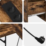 vidaXL Stol s ladicama s pohranom 182 x 101 x 87.5 cm Konstruirano drvo | shoptok.hr