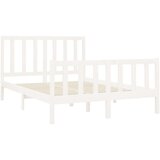  Posteljni okvir bel iz trdne borovine 140x190 cm, (20643720) | Shoptok.si
