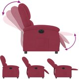  Električni naslonjač crvena boja vina baršunasti | shoptok.hr