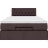 vidaXL Okvir za krevet s madraca tamnosmeđi 120x190 cm od tkanine | shoptok.hr