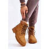 Kesi Women's insulated trapper shoes for lacing Camel Halfway | shoptok.hr