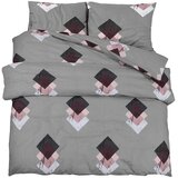  Set posteljine za poplun sivi 225x220 cm pamučni | shoptok.hr