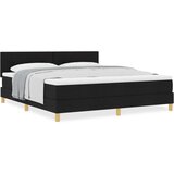  Krevet s box springom s madracem crne boje 180x200 cm od tkanine | shoptok.hr