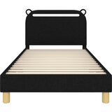 Krevet za djecu s uzglavljem Crna 90 x 190 cm Tkanina | Eponuda.com