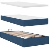  Otomanski okvir kreveta s madraca plavi 90x200cm od tkanine | shoptok.hr