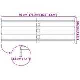  Okenska rešetka 175 x 60 cm Prašno lakirano jeklo Črna, (5000215501) | Shoptok.si