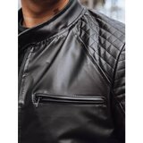DStreet Black men's leather jacket TX4228 Cene
