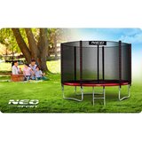 Neo-Sport vrtni trampolin 252 cm (8 ft) s vanjskom mrežom i ljestvama, crvena paukova mreža | shoptok.hr
