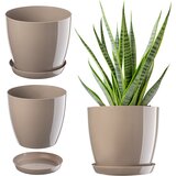 KADAX cvetlični lonec s stojalom, plastični pokrov, 12 cm, bež cvetlični lonec, (5000352815) | Shoptok.si