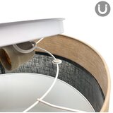  Plafonsko svetlo SIRJA WOOD 2xE27/15W/230V Ø 45 cm crna/hrast | Eponuda.com