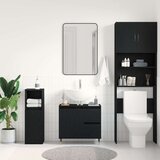  Ormar za Lavabo - Umivaonik Kupaonica Crni 65x33x60 cm Konstruirano drvo | shoptok.hr