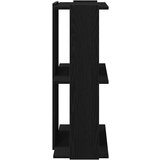 vidaXL Knjižna omara 3-nadstropna črna 60x30x80 cm inž. les | Shoptok.si