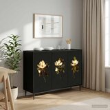  Kreveta BREMEN Crni hrast 102 x 33 x 76 cm Konstruirano drvo Slike