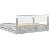  Krevetna konstrukcija s ladicama Betonski sivi 200 x 200 cm Siva 210 x 203 x 90 cm | Shoptok.si