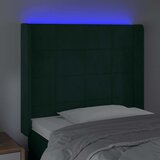  LED uzglavlje tamnozeleno 93x16x118/128 cm baršunasto | Eponuda.com