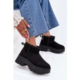 Boto Women's Low Slip-On Insulated Snow Boots with Fur Black Mavelle | Shoptok.si