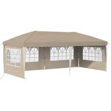 vidaXL Zložljivi šotor za zabave 575 x 289 x 245 cm Krem, (5000219012) | Shoptok.si