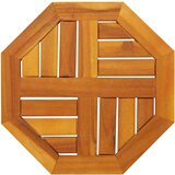 vidaXL Mizna plošča 40x40x2 cm osmerokotna trdna tikovina | Shoptok.si