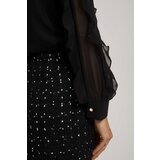 Marisse Black Shirt With Ruffles On The Sleeves | Shoptok.si