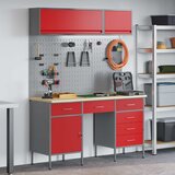  Set radnih ormarića s ladicama s pohranom 8 kom. Crvena Cijene