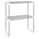 vidaXL Polica za mikrovalovno pečico bela 51x27x63 cm aluminij, (5000307365) Cene