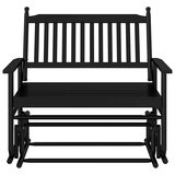  Klupa za ljuljanje crna 118 x 70 x 104,5 cm masivno drvo topola | shoptok.hr