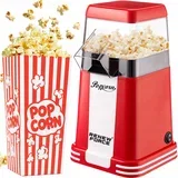 Aparat za kokice na vroči zrak pokovko 1200W rdeč