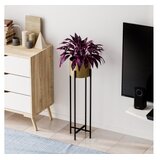 WALLXPERT Dekorativna saksija GED-025-A, 23x78x23 cm, O 20 cm, Crno-zlatna | Eponuda.ba