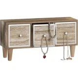 predalnik s tremi predali 32x10xh17 cm, les MDF, inox
