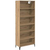 vidaXL Visok predalnik Umetni hrast 69,5 x 34 x 180 cm Konstruiran les, (5000107813) | Shoptok.si