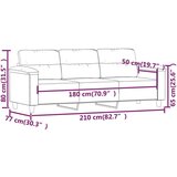 Trosjed Tamnosiva 180 cm od mikrovlakana | shoptok.hr