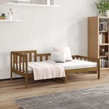  Dnevna postelja medeno rjava 90x190 cm trdna borovina, (20647272) | Shoptok.si