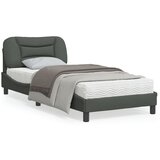 vidaXL Posteljni okvir z vzglavjem temno siv 90x200 cm blago Cene