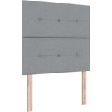 Box Spring Krevet s Madracem &amp LED Svjetlom Svjetlosiva 100x200 cm Tkanina | shoptok.hr