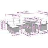  Vrtna sedežna garnitura z blazino 9 pcs siva in mornarsko modra, (5000021067) | Shoptok.si