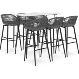 vidaXL 7-dijelni barski set bijelo-sivi | shoptok.hr