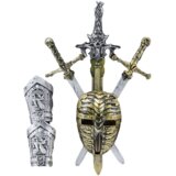 Viteški set od 3 mača, maske, zaštitnici, realistični ukrasi | shoptok.hr