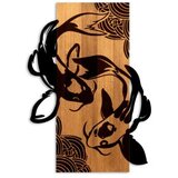 WALLXPERT fish Yang WalnutBlack Decorative Wooden Wall Accessory | Eponuda.com