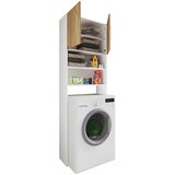 MID.YOU OMARICA ZA PRALNI STROJ bela, medeni hrast | Shoptok.si