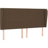  Vzglavje z ušesi temno rjavo 203x23x118/128 cm blago, (20932949) | Shoptok.si