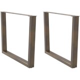  Noge za blagovaonski stol V-oblik 2 kom Prirodni čelik 100 x (72-73,3) cm Čelik | shoptok.hr