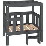  Krevet za pse sivi 65,5x50,5x70 cm od masivne borovine | shoptok.hr