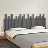 vidaXL Zidno uzglavlje sivo 204x3x80 cm od masivne borovine Cijene