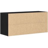  Klupa za cipele crni hrast 100x35x45 cm inženjerski drvo | Eponuda.com