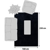 XXXL Preproga Z Visokim Florom Ata, Antracit, 160x230cm | Shoptok.si