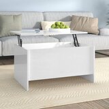  Stolić za kavu sjajni bijeli 80x55,5x41,5 cm konstruirano drvo | Shoptok.si