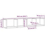  Polica na zidu Crni hrast 100 x 18 x 18 cm Konstruirano drvo | shoptok.hr