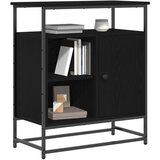  Komoda Crna Hrast 69x35x80 cm Konstruirano drvo i Čelik | shoptok.hr